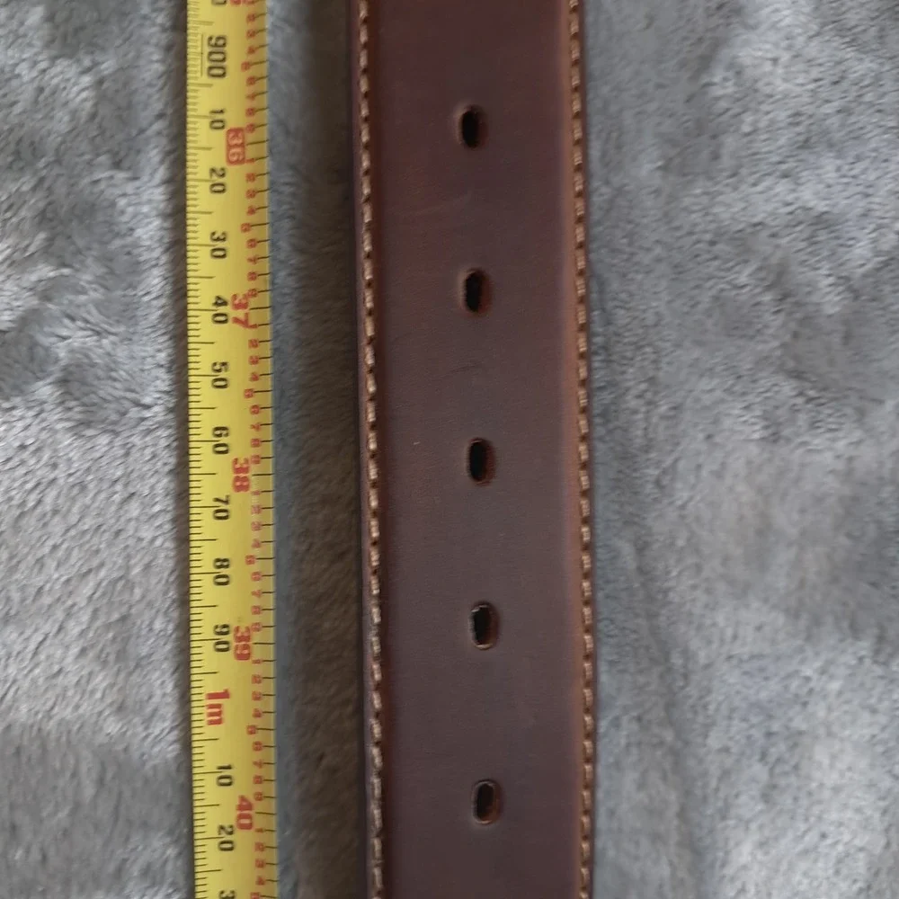 Tony Lama Men's 38 Badlands Brown Leather Western Belt Strap No Buckle 7289L